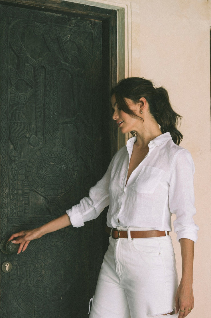 Neutral Island Linen Shirt