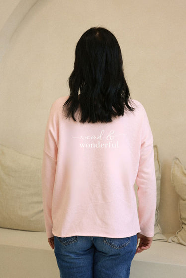 "Wonderful" Perfect Pullover Cursive Back