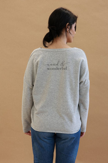 "Wonderful" Perfect Pullover Cursive Back
