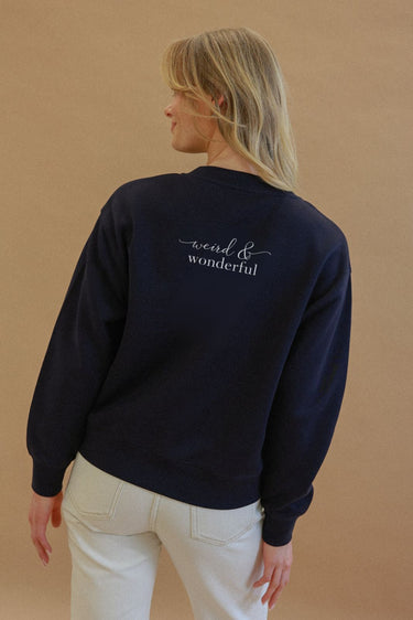 "Wonderful" Slumber Sweater Cursive Back