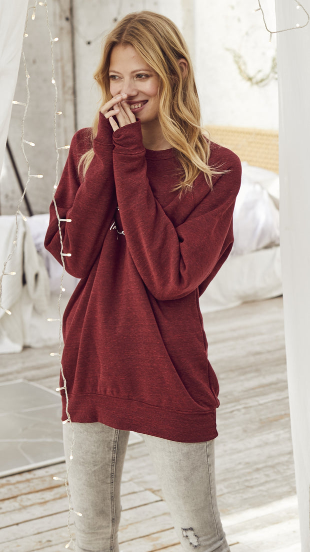 "Never Look Back" Relaxed Sweater