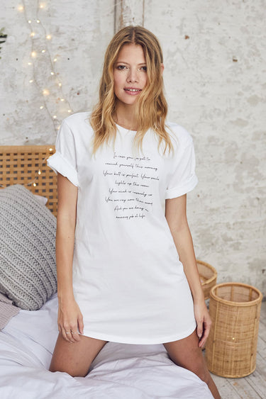 "Morning Mantra" Bed Tee