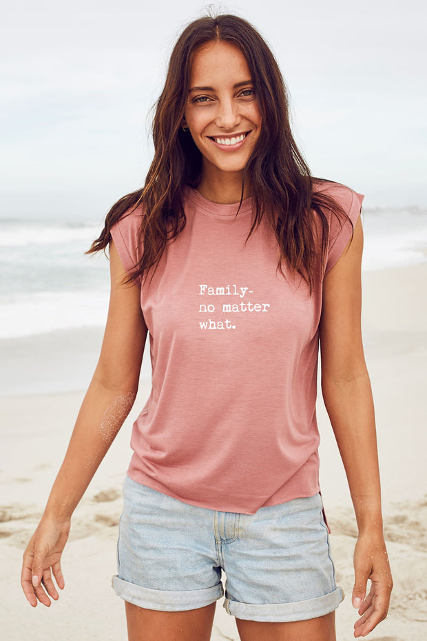 "Family No Matter What" Roll Tee