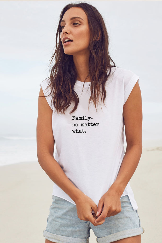 "Family No Matter What" Roll Tee