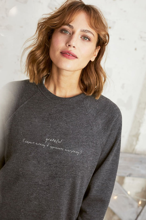 "Grateful" Relaxed Sweater