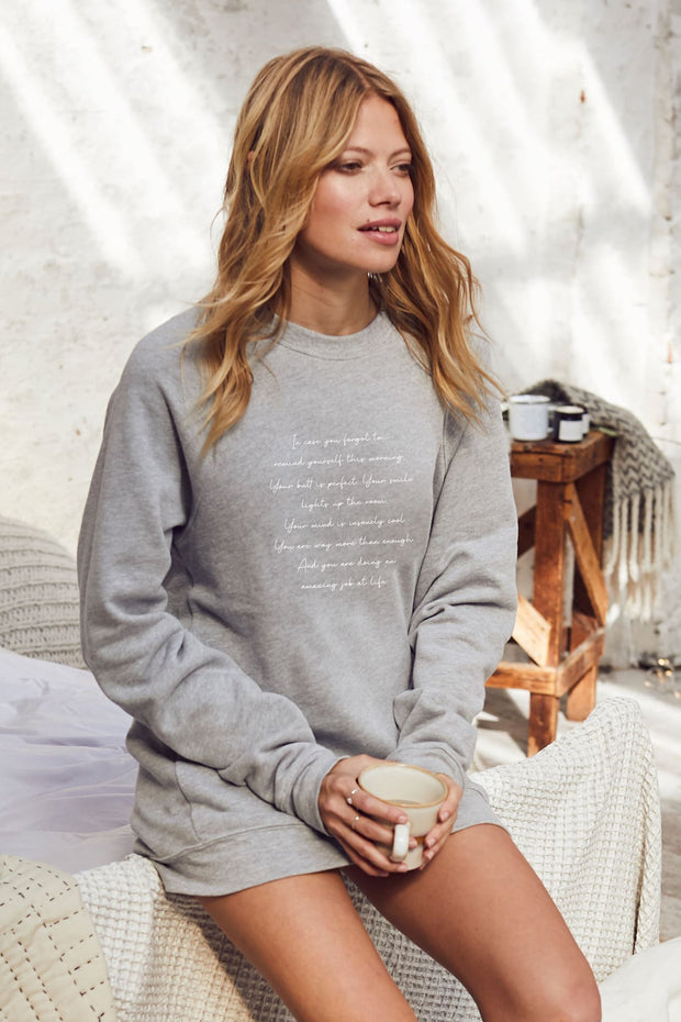 "Morning Mantra" Relaxed Sweater