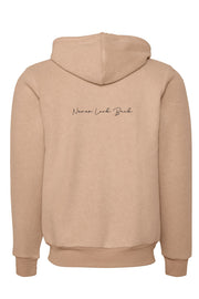 "Never Look Back" Embroidered Fleece Hoodie