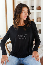 "New Story" Flowy Long Sleeve Tee