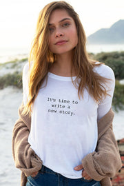 "New Story" Flowy Long Sleeve Tee