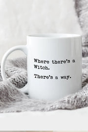 "Witch Way" cozy at home mug