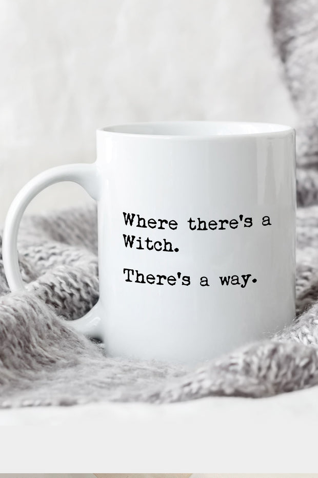 "Witch Way" cozy at home mug